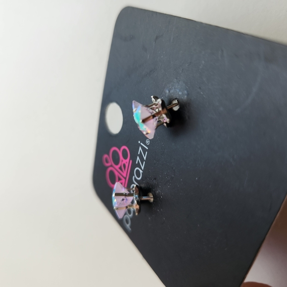 Paparazzi Star Earrings for Kids - Iridescent - Picture 2 of 4